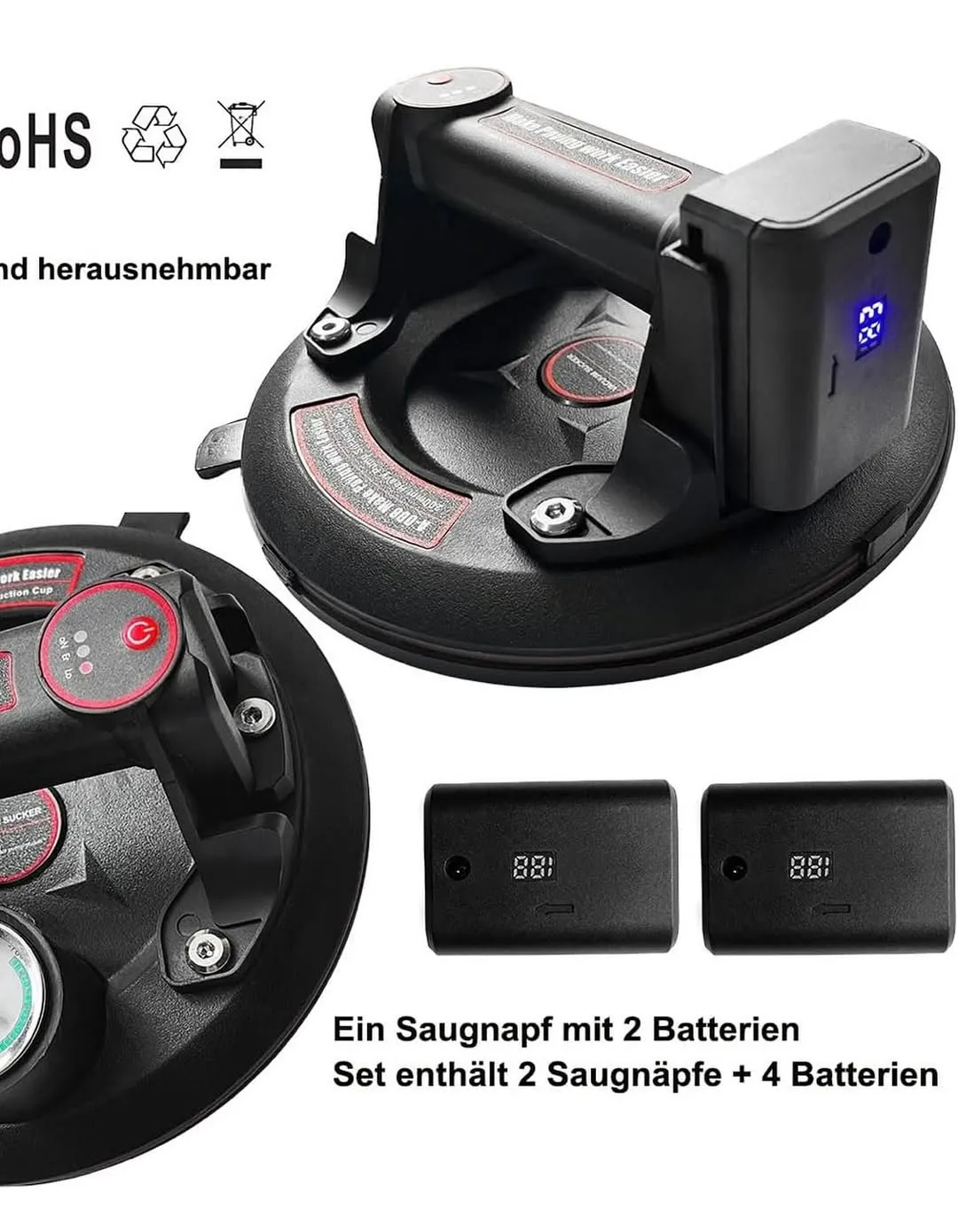 Elektrischer Plattenheber / Saugheber mieten Elektrischer Plattenheber / Saugheber mieten